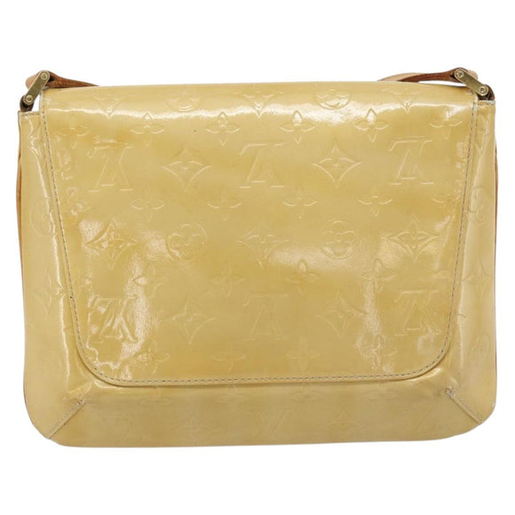 LOUIS VUITTON Monogram Vernis Thompson Street Tas Beige M91301 LV Auth 182856