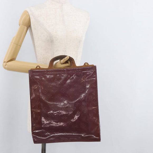 LOUIS VUITTON Monogram Vernis Stanton Tote Bag Purple Viole M91079 Auth 182857