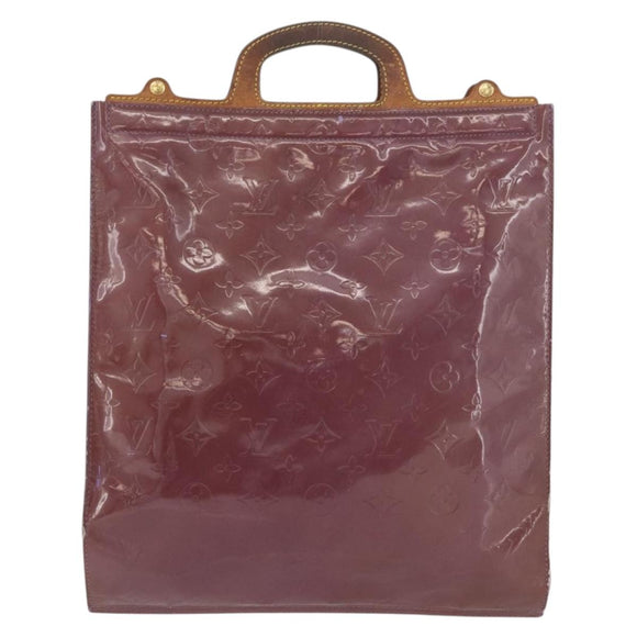 LOUIS VUITTON Monogram Vernis Stanton Tote Bag Purple Viole M91079 Auth 182857
