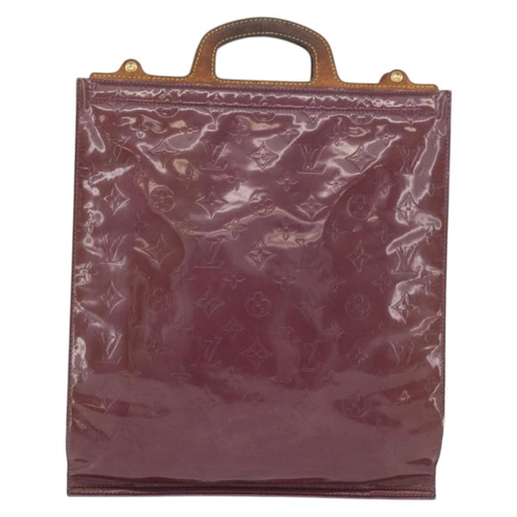 LOUIS VUITTON Monogram Vernis Stanton Tote Bag Purple Viole M91079 Auth 182857