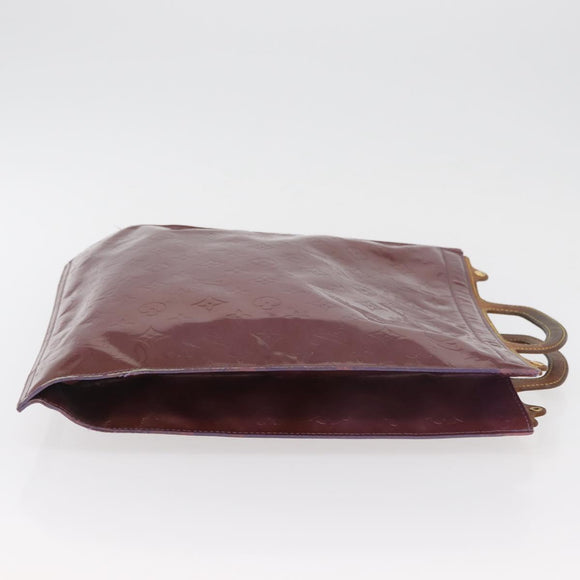 LOUIS VUITTON Monogram Vernis Stanton Tote Bag Purple Viole M91079 Auth 182857