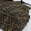 FENDI Zucca Canvas Mamma Baguette Hand Bag Brown Black Auth 182861A-10