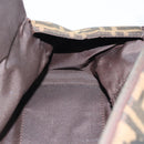 FENDI Zucca Canvas Mamma Baguette Hand Bag Brown Black Auth 182861A-19