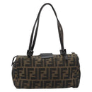 FENDI Zucca Canvas Mamma Baguette Hand Bag Brown Black Auth 182861A-3
