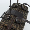 FENDI Zucca Canvas Mamma Baguette Hand Bag Brown Black Auth 182861A-6