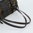 FENDI Zucca Canvas Mamma Baguette Hand Bag Brown Black Auth 182861A-7