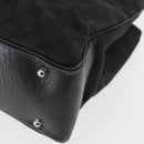 GUCCI GG Canvas Bamboo Handtas Zwart 112526 Auth 182862-12