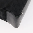 GUCCI GG Canvas Bamboo Handtas Zwart 112526 Auth 182862-13