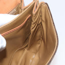 CELINE Macadam Canvas Shoulder Bag PVC Leather Brown Gold Auth 182863-22