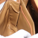 CELINE Macadam Canvas Shoulder Bag PVC Leather Brown Gold Auth 182863-23