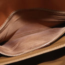 CELINE Macadam Canvas Shoulder Bag PVC Leather Brown Gold Auth 182863-25
