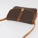CELINE Macadam Canvas Shoulder Bag PVC Leather Brown Gold Auth 182863-6
