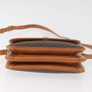 CELINE Macadam Canvas Shoulder Bag PVC Leather Brown Gold Auth 182863-5