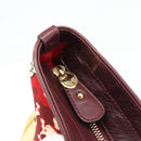 Salvatore Ferragamo Gancini Tote Bag Canvas Goud Bordeaux Auth 182865-17