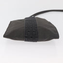 HERMES Her Line Pochette Schoudertas Canvas Grijs Auth 182866-9