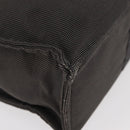 HERMES Her Line MM Handtasche Canvas Grau Silber Auth 182867-9