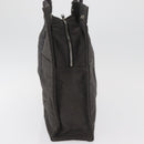 HERMES Her Line MM Handtasche Canvas Grau Silber Auth 182867-3