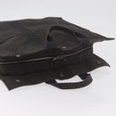 HERMES Her Line MM Handtasche Canvas Grau Silber Auth 182867-6