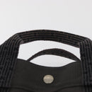 HERMES Her Line MM Handtasche Canvas Grau Silber Auth 182867-8