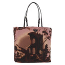 PRADA Handtas Nylon Roze Zilver Origineel 182868A-1