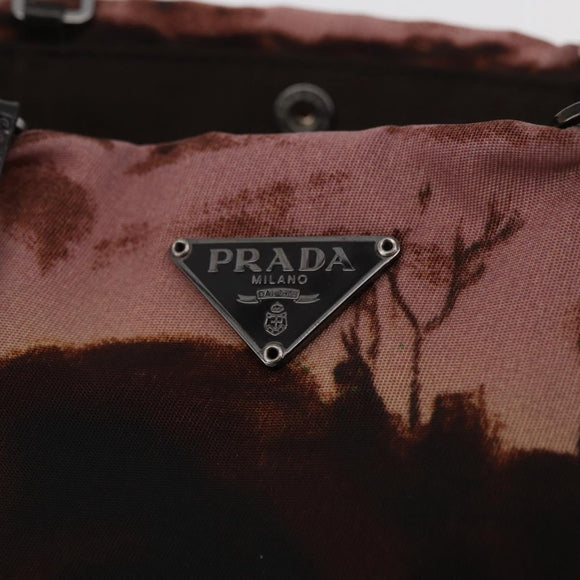 PRADA Handtas Nylon Roze Zilver Origineel 182868A
