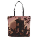 PRADA Handtas Nylon Roze Zilver Origineel 182868A-13