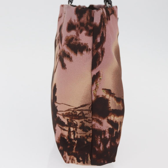PRADA Handtas Nylon Roze Zilver Origineel 182868A