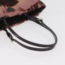 PRADA Handtas Nylon Roze Zilver Origineel 182868A-7