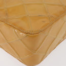 CHANEL Bicolor Schoudertas Lakleer Gele CC Auth 182869A-10