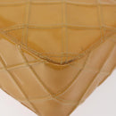 CHANEL Bicolor Schoudertas Lakleer Gele CC Auth 182869A-13