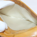 CHANEL Bicolor Schoudertas Lakleer Gele CC Auth 182869A-22