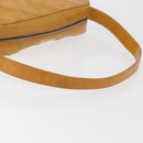 CHANEL Bicolor Schoudertas Lakleer Gele CC Auth 182869A-7