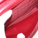 CHANEL Matelasse Chain Shoulder Bag Lamb Skin Red Silver CC Auth 182870SAV-19