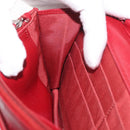 CHANEL Matelasse Chain Shoulder Bag Lamb Skin Red Silver CC Auth 182870SAV-21