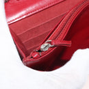 CHANEL Matelasse Chain Shoulder Bag Lamb Skin Red Silver CC Auth 182870SAV-24
