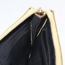 CHANEL COCO Mark Clutch Bag Calf Skin Gold CC Auth 182873SAM-18