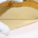 CHANEL COCO Mark Clutch Bag Calf Skin Gold CC Auth 182873SAM-22