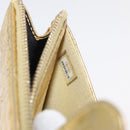 CHANEL COCO Mark Clutch Bag Calf Skin Gold CC Auth 182873SAM-23