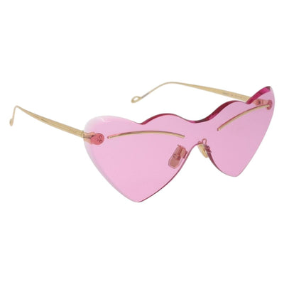 LOEWE Sunglasses metal Gold Tone Auth 182875M