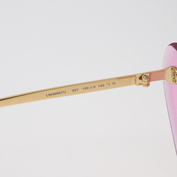 LOEWE Sunglasses metal Gold Tone Auth 182875M