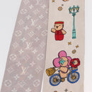 LOUIS VUITTON Monogram Vivienne Bando BB Scarf Silk Pink M77933 LV Auth 182876A-10