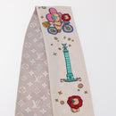 LOUIS VUITTON Monogram Vivienne Bando BB Scarf Silk Pink M77933 LV Auth 182876A-6