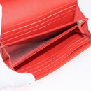 CHANEL Matelasse Long Wallet Caviar Skin Orange Gold CC Auth 182877A-8