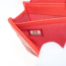 CHANEL Matelasse Long Wallet Caviar Skin Orange Gold CC Auth 182877A-10