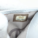 CHANEL Matelassé Cambon Line Geldbörse Leder Schwarz Silber CC Auth 182878M-23