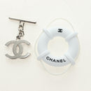 CHANEL Matelassé Cambon Line Geldbörse Leder Schwarz Silber CC Auth 182878M-24