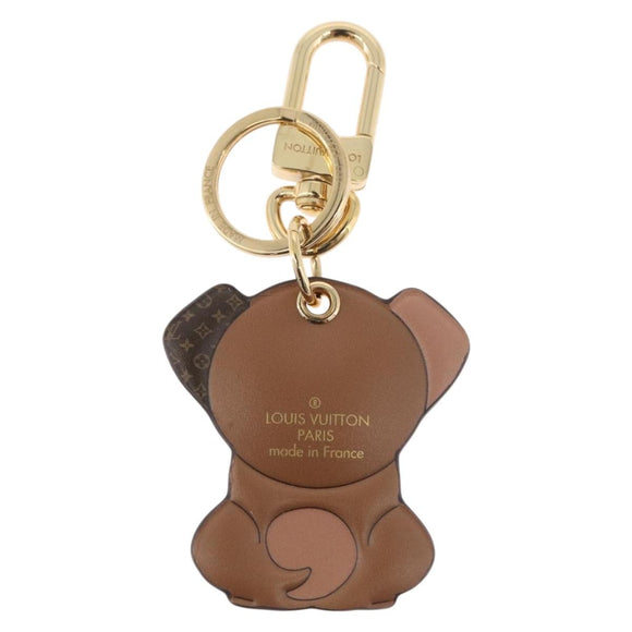 LOUIS VUITTON Monogram Porte Cles LV Puppy Charm Brown M80242 LV Auth 182879SAM
