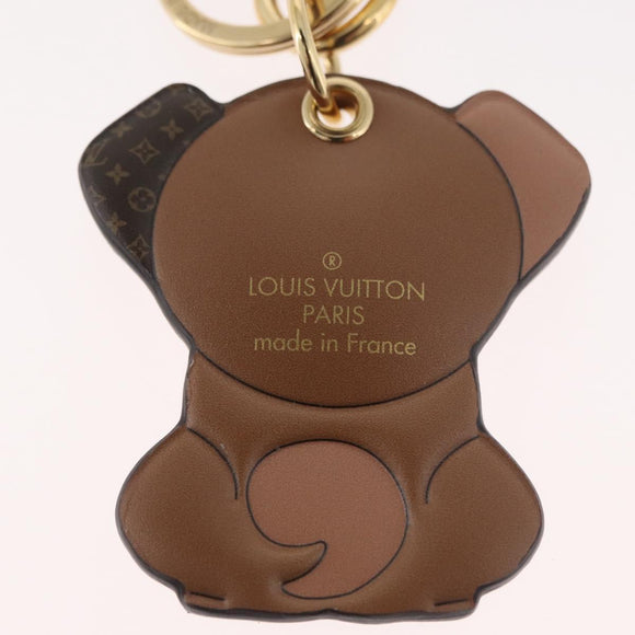 LOUIS VUITTON Monogram Porte Cles LV Puppy Charm Brown M80242 LV Auth 182879SAM