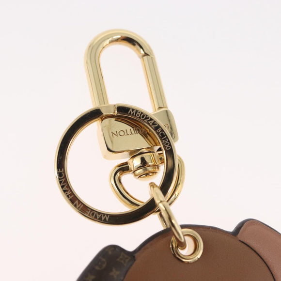 LOUIS VUITTON Monogram Porte Cles LV Puppy Charm Brown M80242 LV Auth 182879SAM