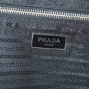 PRADA Carry Case Trunk Nylon Black Silver Auth 182881-24